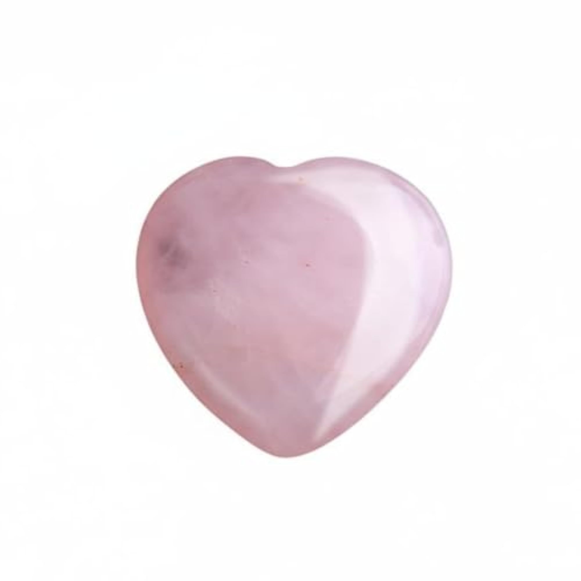 Polished Heart Shaped Crystal Charm in Rose
